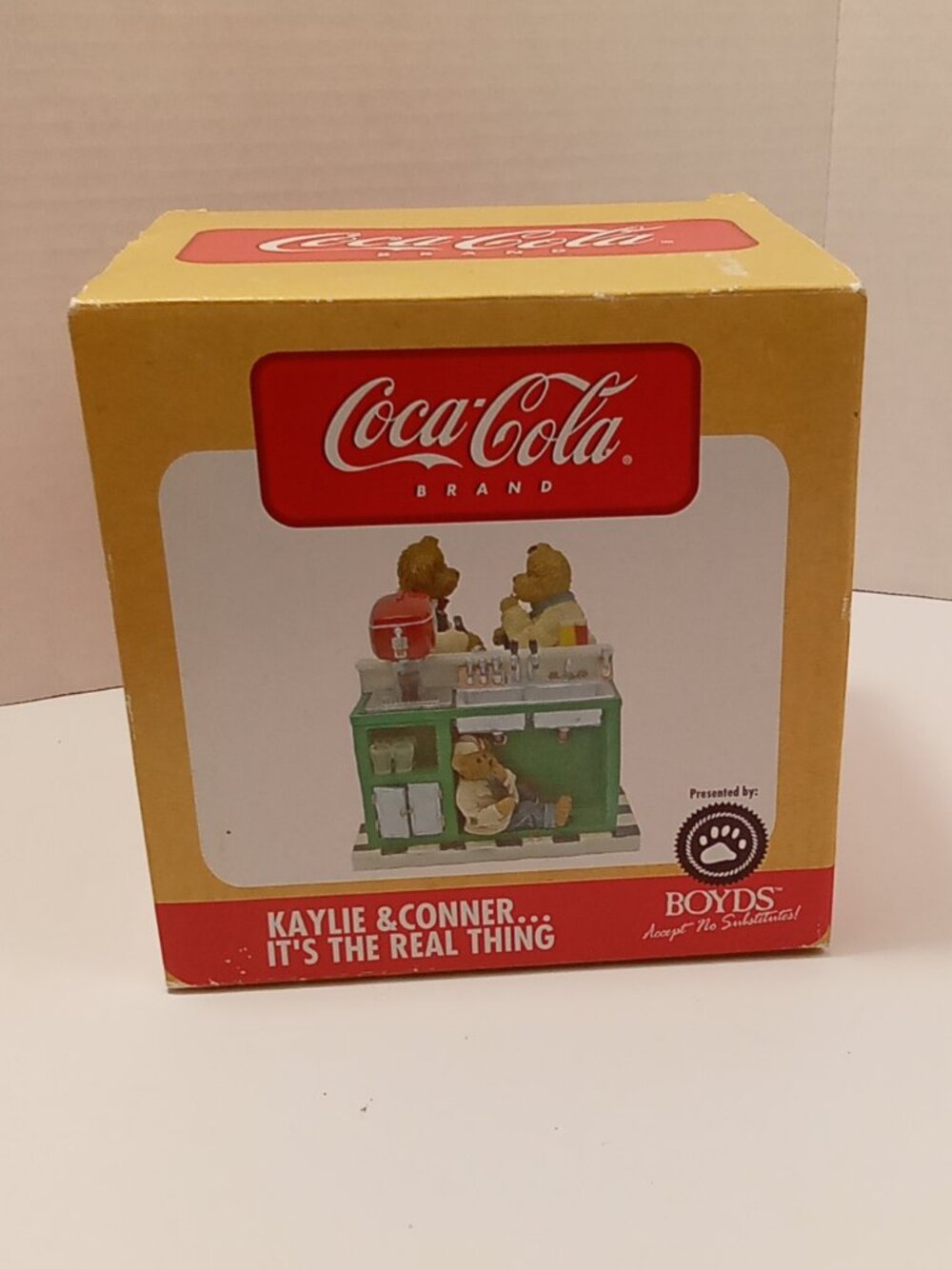Boyds Bears Coca-Cola Figurine Kaylie & Conner It's The Real Thing NIB